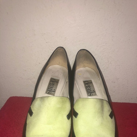 Details Women Sz 8B Navy & Green High Heel Pumps - Picture 8 of 8